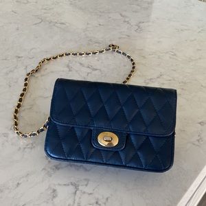 Quilted Navy Bag